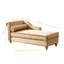 Chaise longue en velours kaki doux avec rangement pratique - Décoration confortable, polyvalente et élégante-1841888958