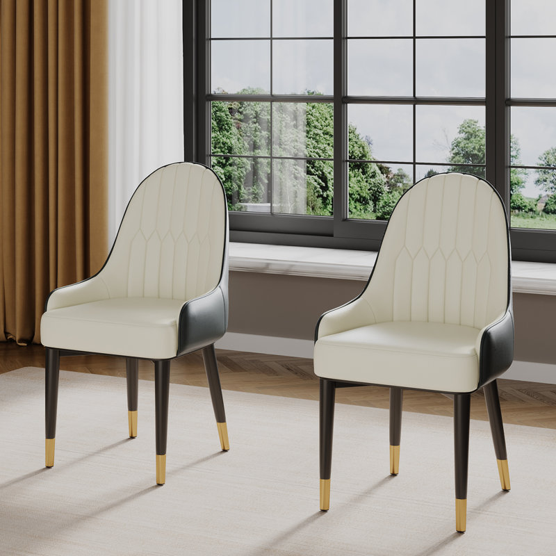 Chaise d'appoint en fer Nadel, Blanc/Noir