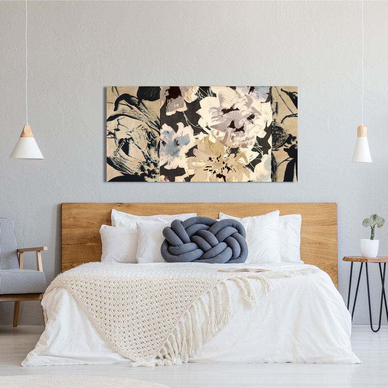 Abstract Flowers: Earth Flowers II by Kelly Parr - Wrapped Canvas Painting, 60cm H x 120cm W x 4cm D