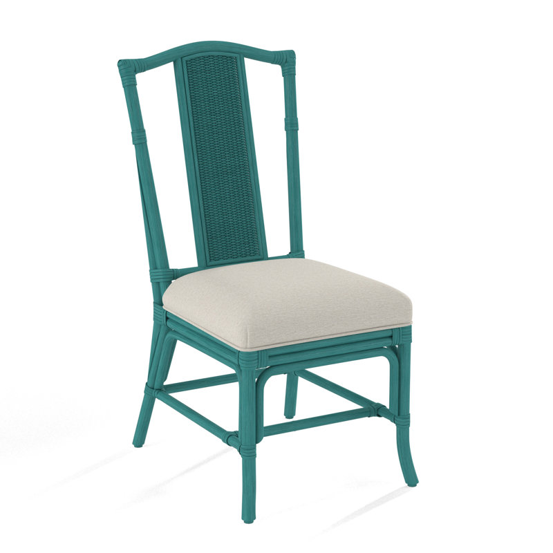 Drury Lane Slat Back Side Dining Chair, Frost White, White Performance Fabric; 0851-94