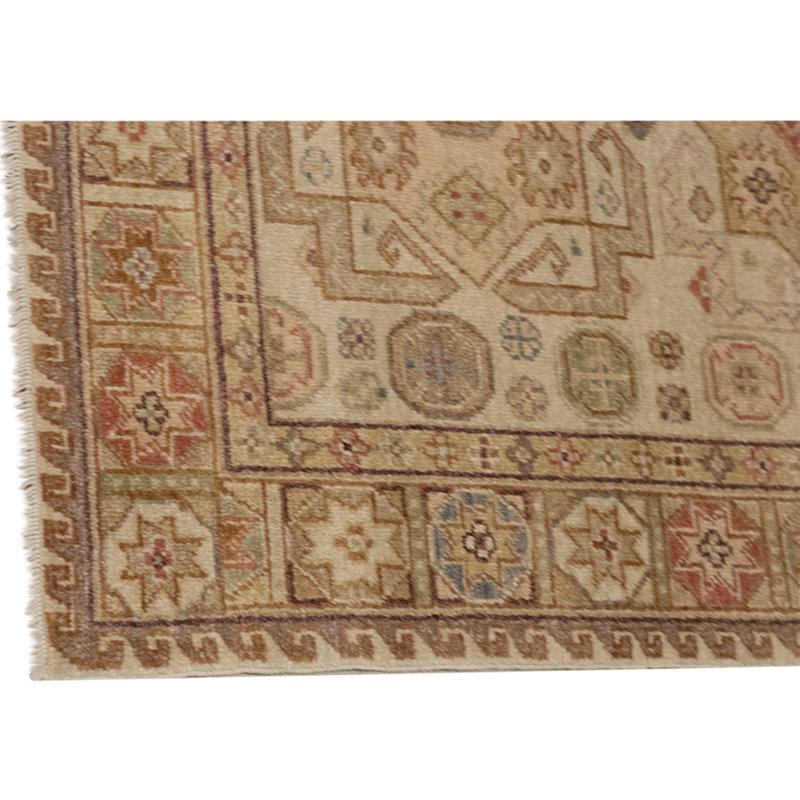 High-Quality Hand-Knotted Cream And Gold Area Rug