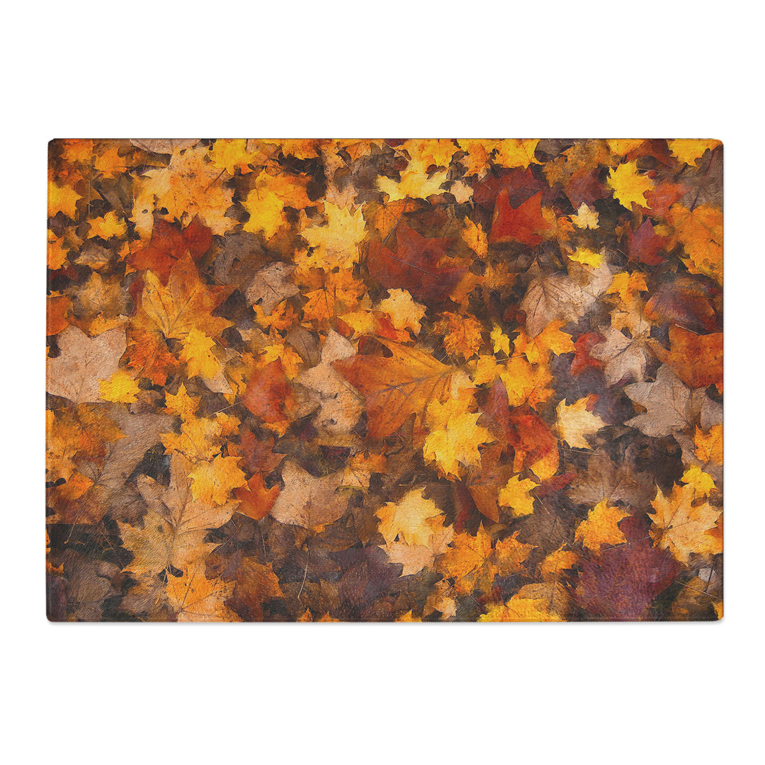 Tempered Glass Fallen Leaves Chopping Board