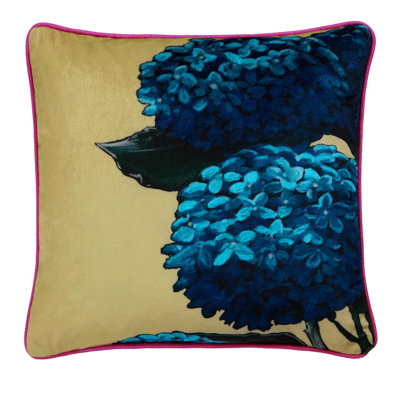 Laurence Llewelyn-Bowen Hiyah Hydrangea Filled Cushion Lime