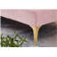 Tissu convertible futon avec pieds en métal doré (rose)