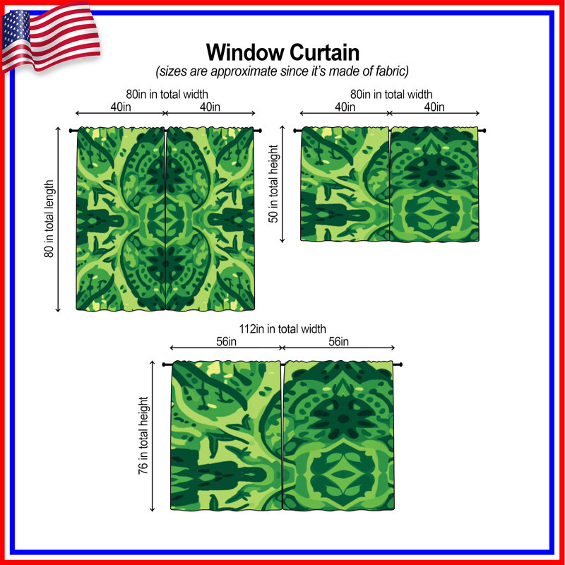 Rideaux vert obscurcissant et obscurcissant - 2 panneaux, 80in x 52in - 2 panels, Obscurcissement de chambre