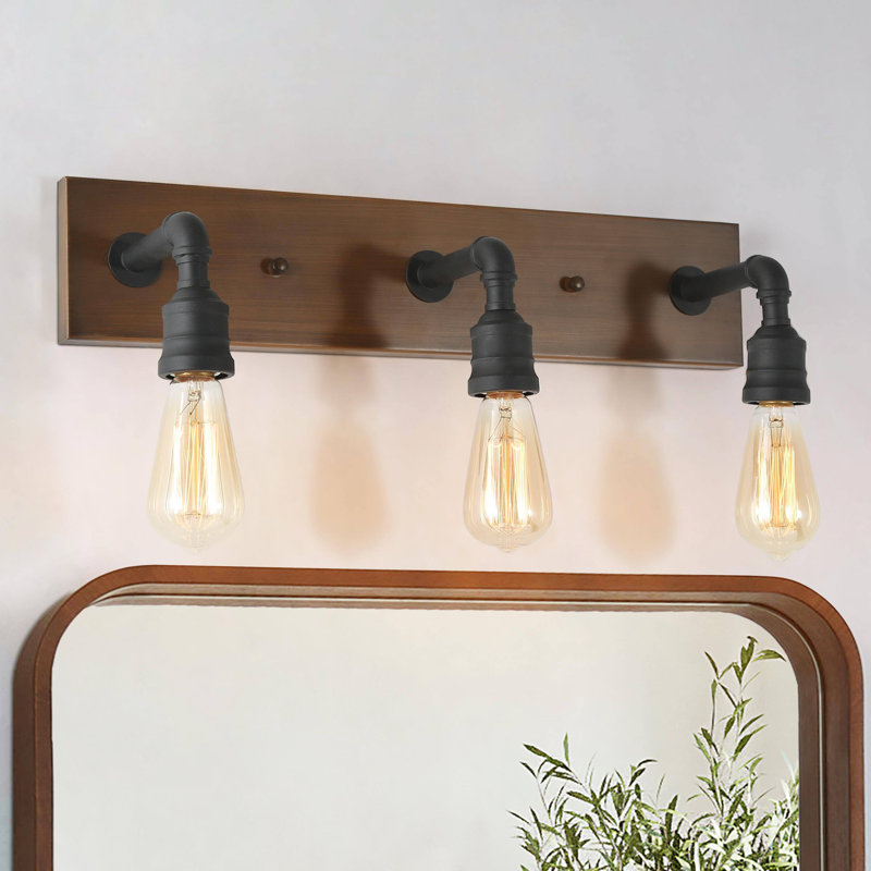 Éclairage pour meuble-lavabo Mutchler, 3, Noir