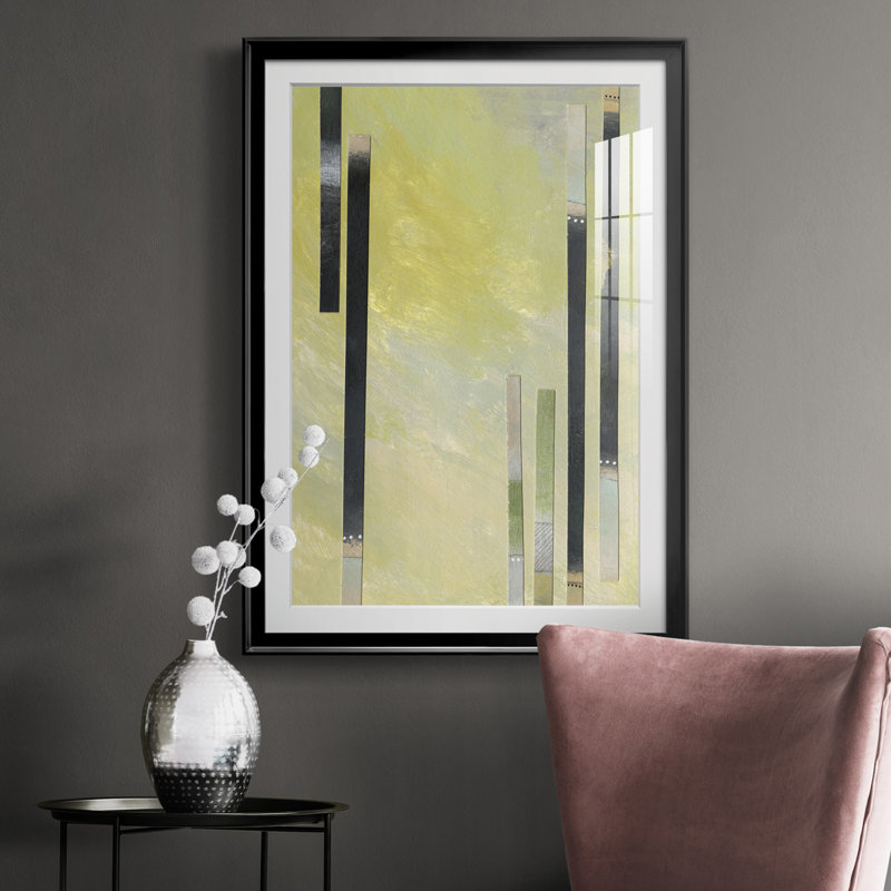 Neutre Assemblage I - Impression, Papier avec cadre noir, H 36,5 po x l 26,5 po x P 1 po