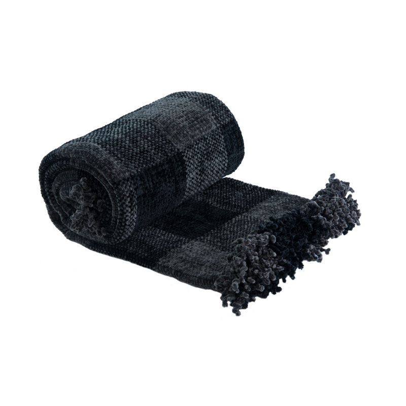 Union Point Geometric Blanket, Black
