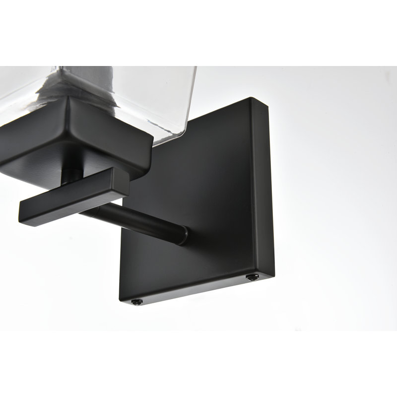 Éclairage pour meuble-lavabo à intensité variable Arnisa, Noir, H 8,5 po x l 23 po x P 23 po, 3 lumières