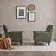 Fauteuils capitonnés en bois de style moderne du milieu du siècle avec pieds fuselés en bois massif-1659932529