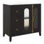 Meuble-lavabo de 36 po avec lavabo en céramique, armoire de rangement avec 2 portes en verre à fermeture en douceur et trois tiroirs