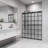Houston 56-60" W x 76" H Double Sliding Frameless Shower Door with 3/8" Grid Clear Glass