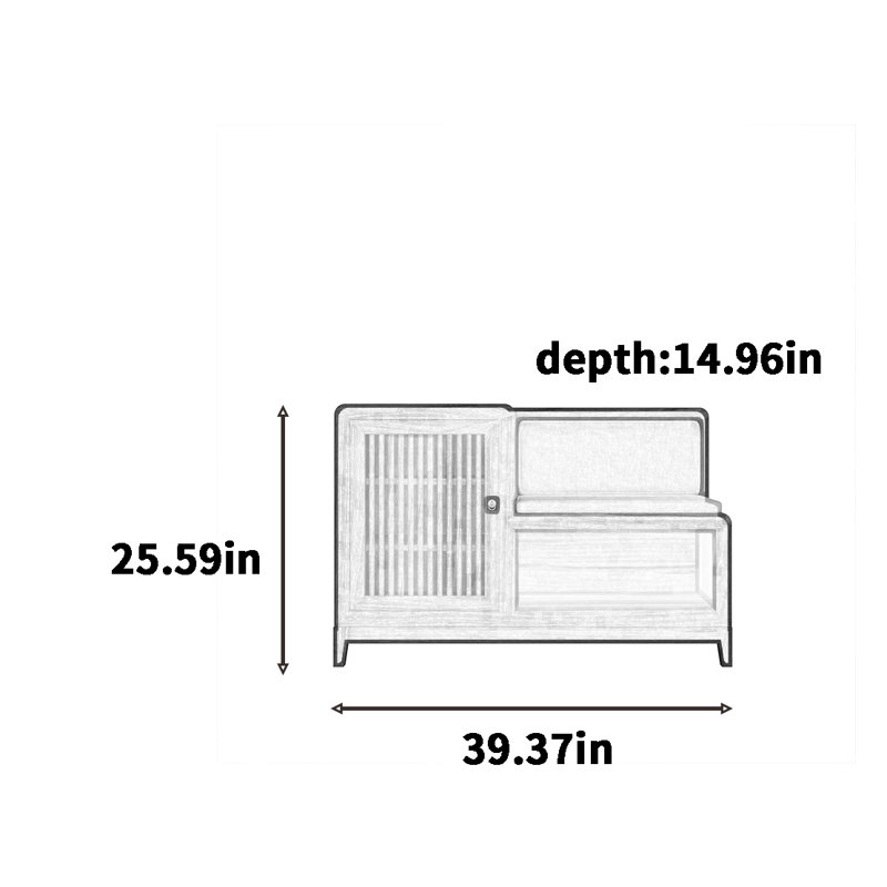 5 Pair Shoe Storage Bench