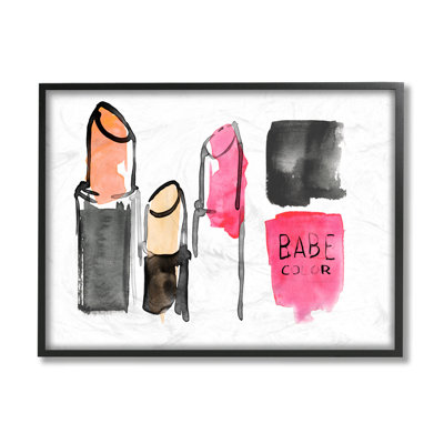 Aquarelle, rose, cosmétiques, mode abstraite, nature morte