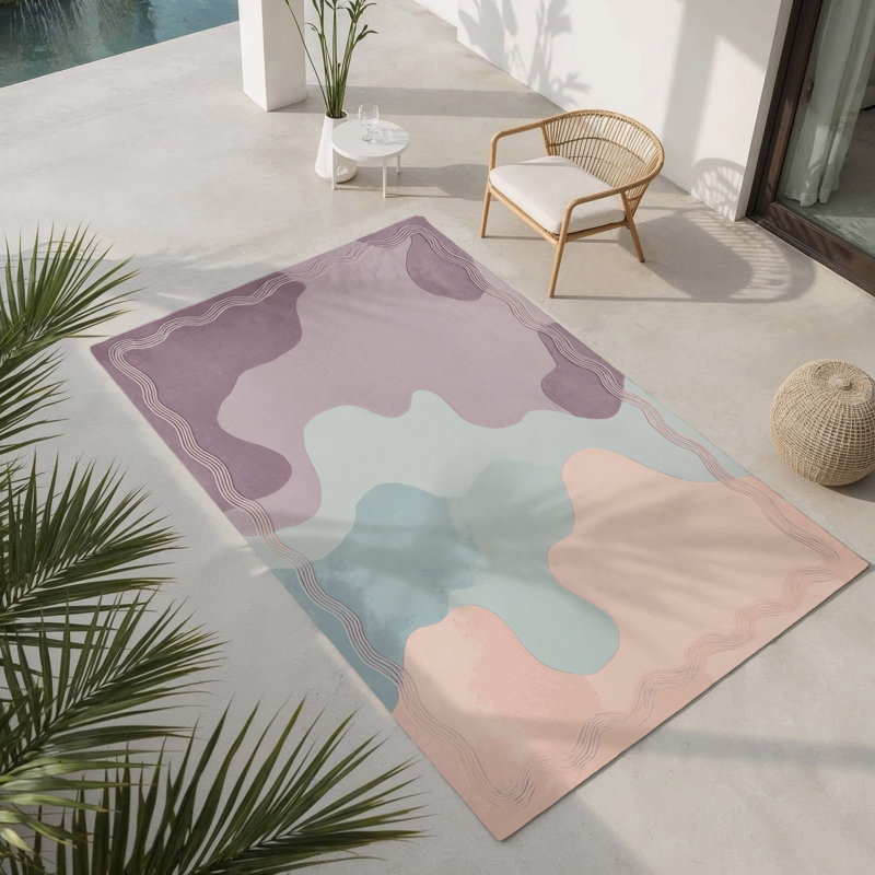 Tapis intérieur et extérieur Sapphire Horizon, Rectangle 1 pi 6 po x 2 pi 6 po