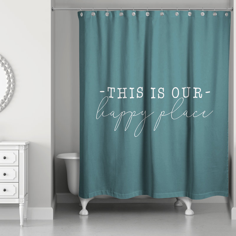 Rideau de douche simple, Bleu sarcelle