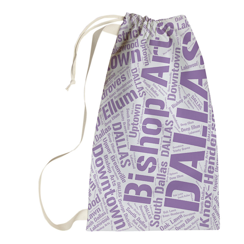 Laundry Hamper with Handles, Large (36" H x 28" W x 1.5" D), Raleigh, Purple