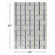 Leyla Rectangle Geometric Machine Woven Polypropylene Indoor / Outdoor Area Rug in Navy Blue/Gray