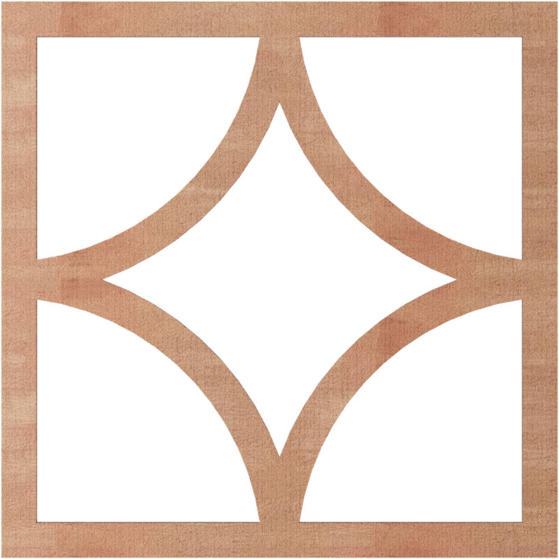 Médaillon de plafond à charpente en bois 30 po de diamètre extérieur x 19 1/4 po x P 3/8 po Statesman, Cerise