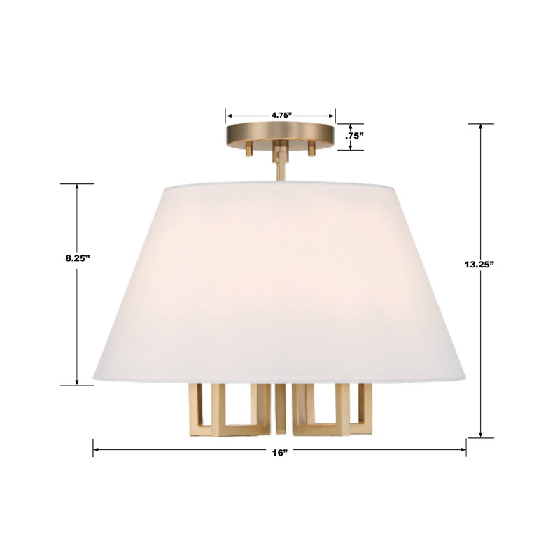 Plafonnier encastré en tissu
