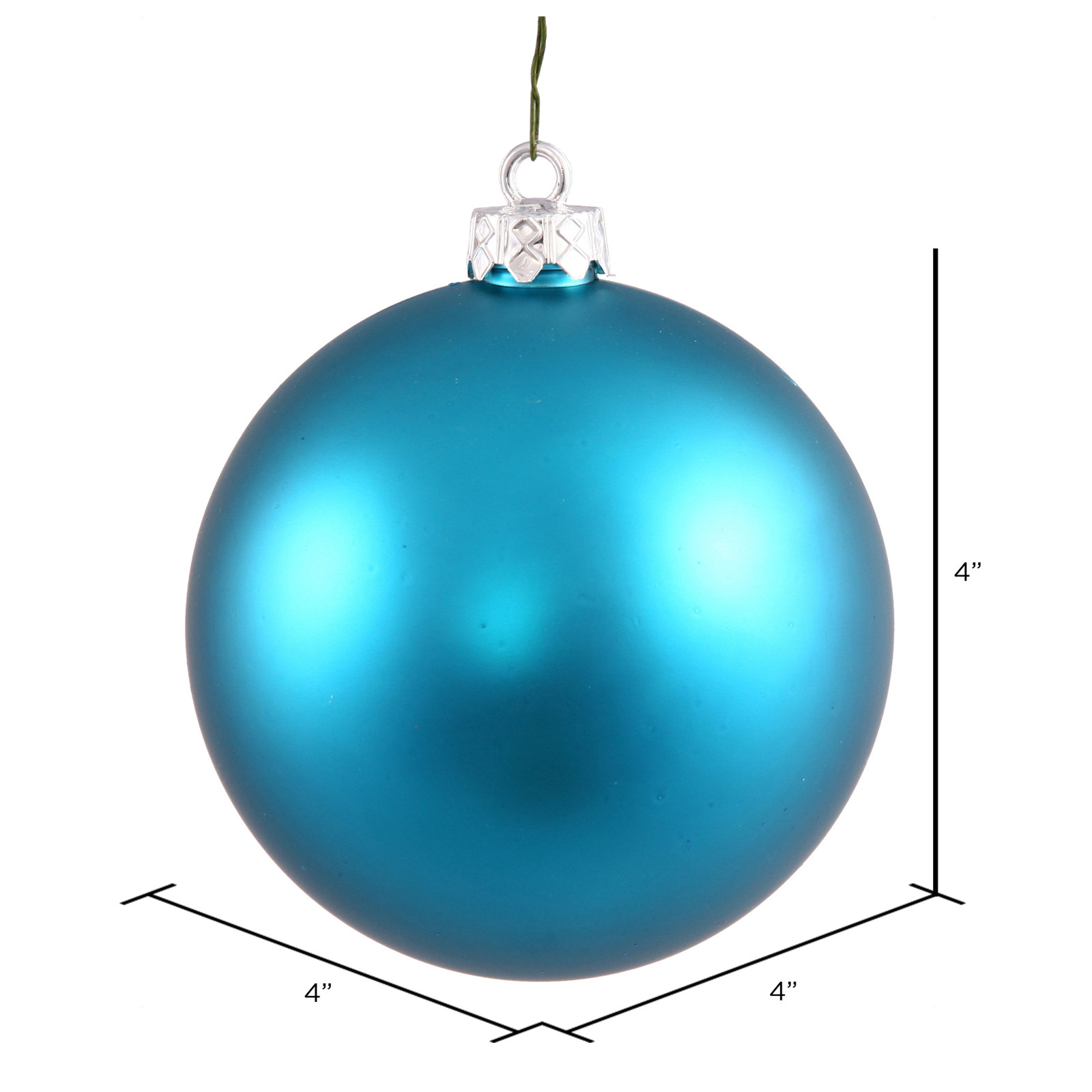 4" Shatterproof Bauble, Turquoise