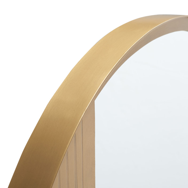 Pugh Metal Circle Mirror with Shelves