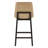Faux Leather Counter Stool with Solid Wood Legs-119721196-133075109