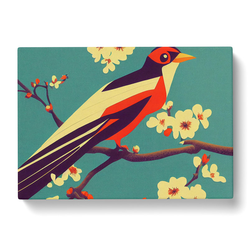 Electrifying Bird Abstract - Wrapped Canvas, 35cm H x 50cm W x 3cm D