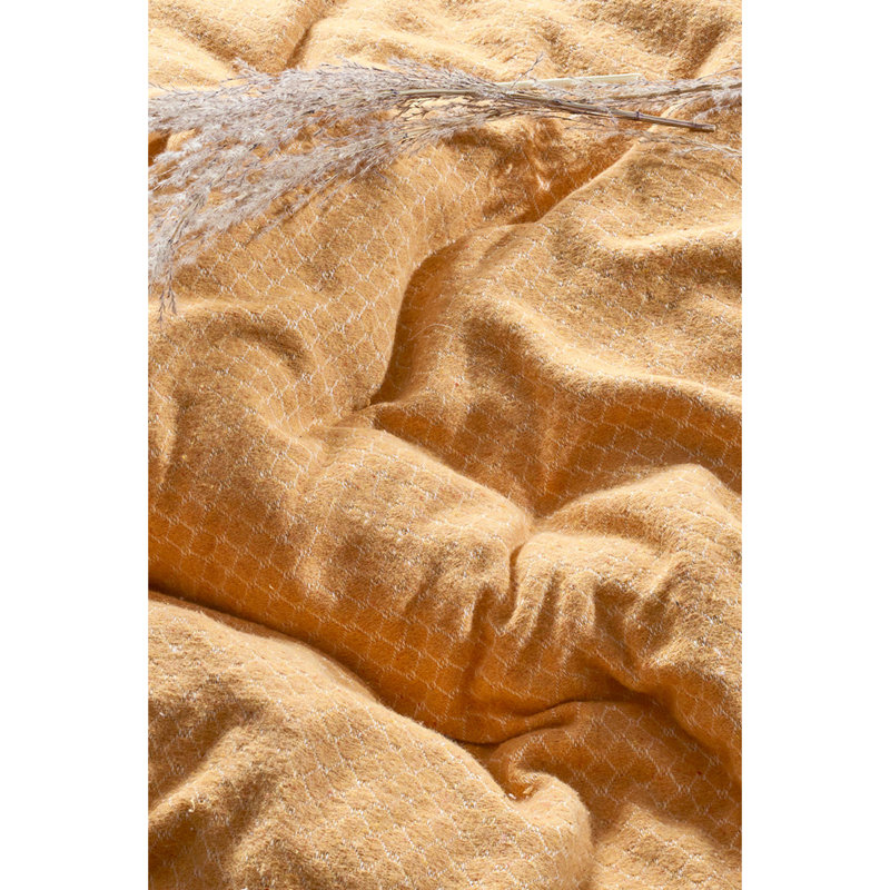 Cotton Blend Coverlet, Mustard
