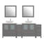  Ensemble de meuble-lavabo double 84 "avec miroir Modern-27042766