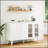 Farmhouse Buffet Cabinet With 3 Drawers And Pop-Up Doors, Perfect For Dining Room And Kitchen Storage