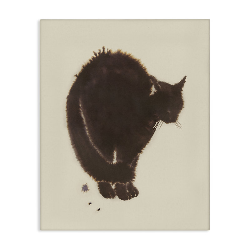  «Minimal Cat on Beige» par Grace Popp, H 20 po x l 16 po