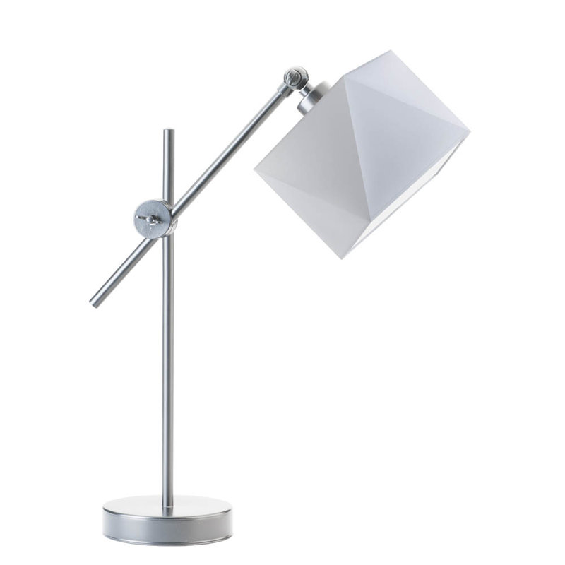Cabezas Adjustable Metal Desk Lamp, Light Grey