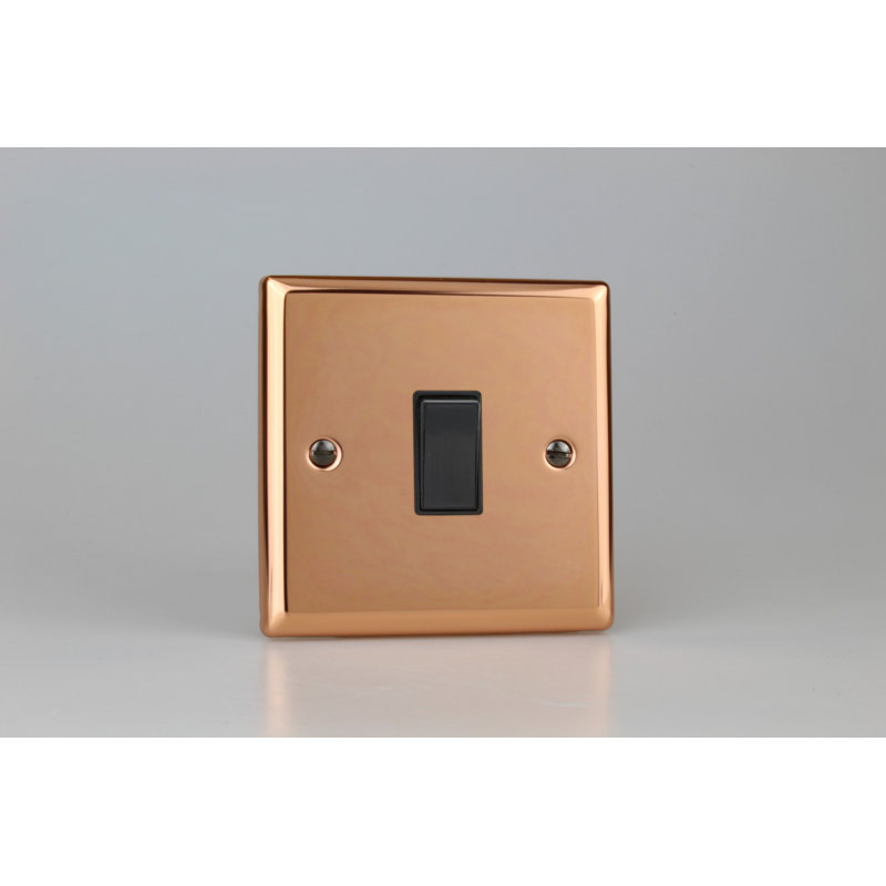 Wall Mounted Light Switch, Copper/Black