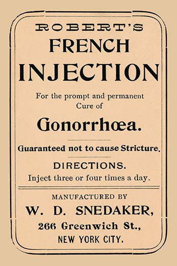 « robert french injection », art textuel, H 66 po x l 44 po