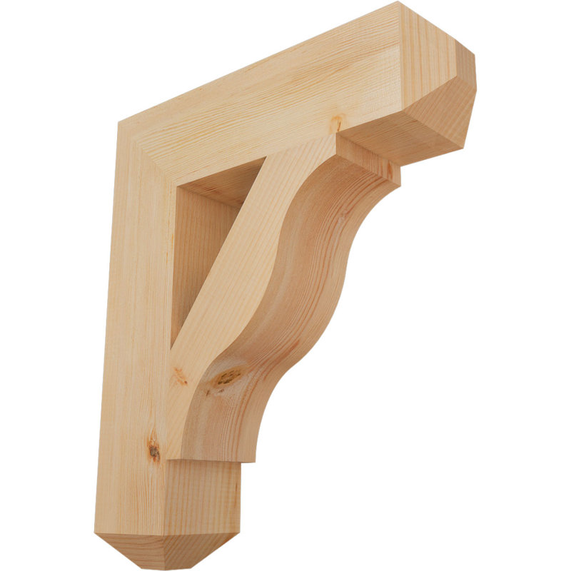 Funston Craftsman Bracket, 28" H x 5.5" W x 24" D, Douglas Fir, Smooth