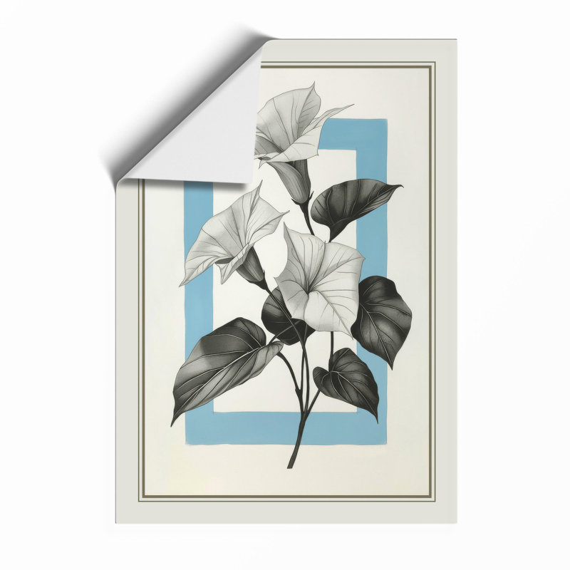 Blooms in Blue Botanical - Framed Print, Unframed, A1 - 84.1 x 59.4 cm