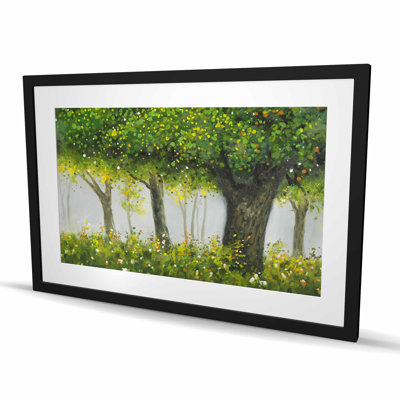 Forest by summer - Framed Matted Print for Bedroom Decor