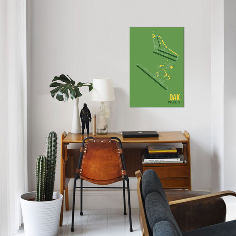 «Oakland» par 08 Left - impression sur toile tendue, H 26 po x l 18 po x P 1,5 po, Toile tendue, Pas de tapis