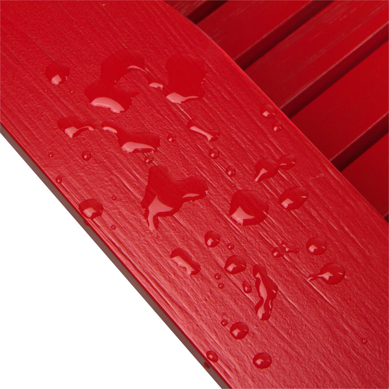 Chaise Adirondack pliante en bois massif Breeona, Rouge piment