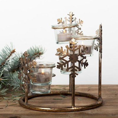 8.5'' H Metal Tabletop Tealight Holder
