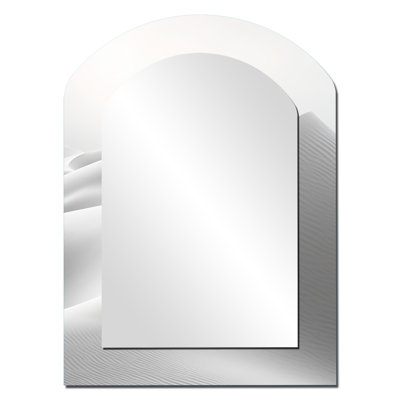 Eternelle désert rêve minimaliste - grand miroir mural arqué sur métal
