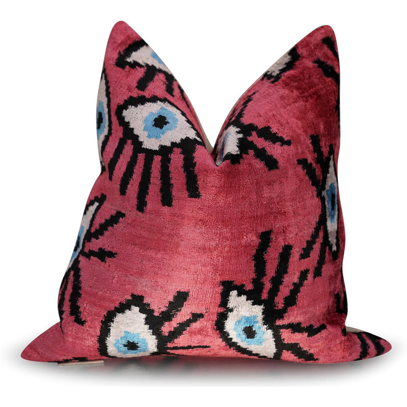 Velvet Throw Pillow, Red