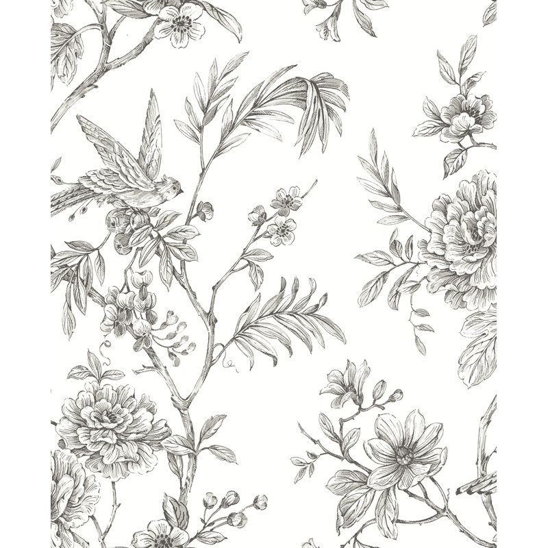Rouleau de fleurs Melvin, Gris