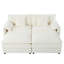 Causeuse avec 2 repose-pieds (beige)