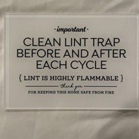 Reilly Originals Clean Lint Trap Before & After Each Cycle Laundry Room  Safety Sign & Reviews