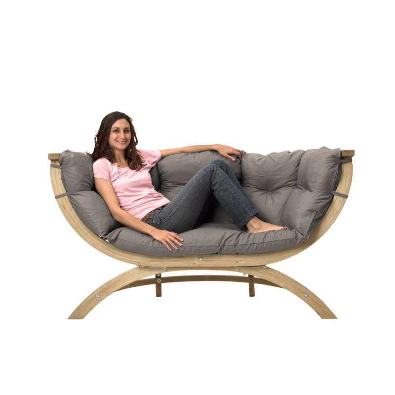 Caillo Garden Sofa with Cushions, Grey
