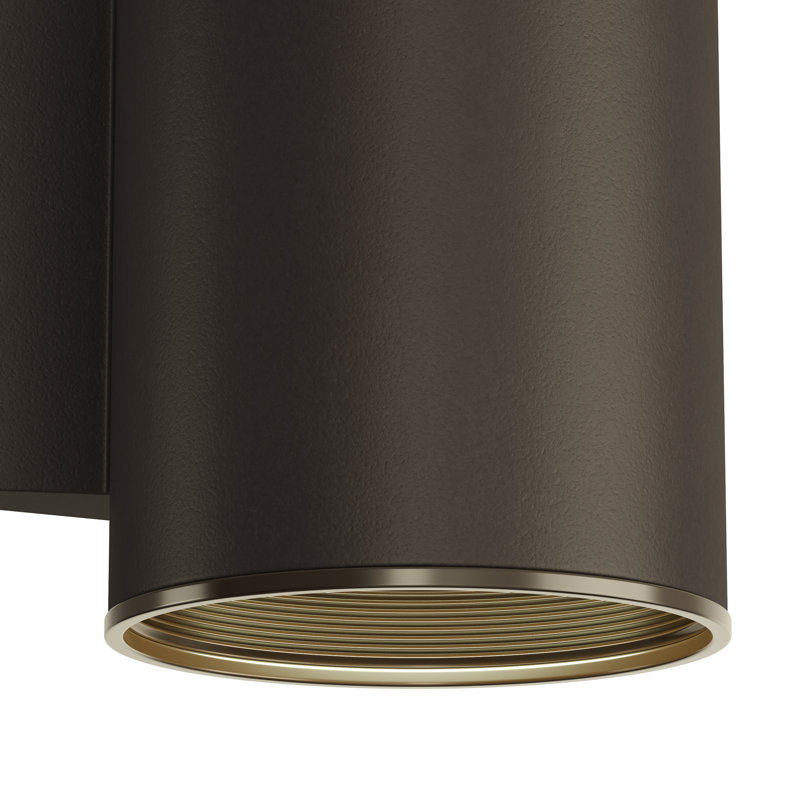 Amo Architectural Bronze DarkSky Approved 1-Light Outdoor Wall Cylinder Light