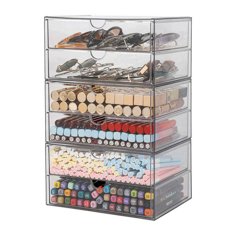 NEW Stackable Storage Drawers, Plastic Storage Bins For Home Office