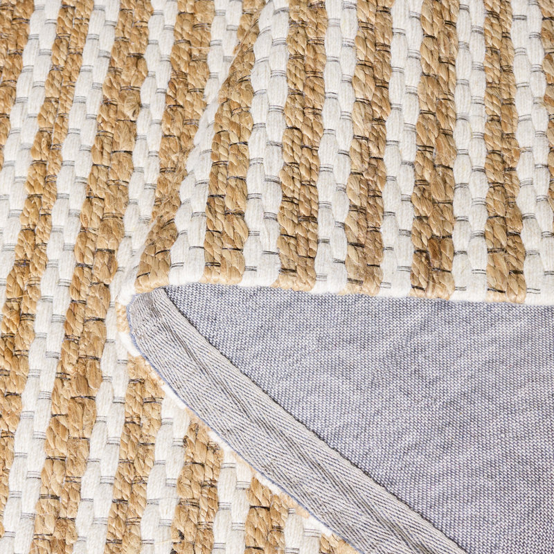 Martha Stewart 9526 Hand Tufted 40% Jute; 40% Wool; 20% Cotton Striped Rug, Runner 2'3" x 8'